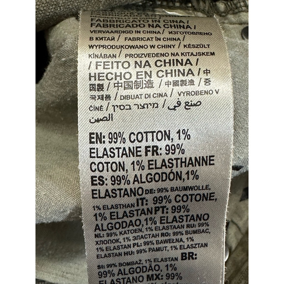 RVCA Boys Daggers Corduroy Pants 5 Pocket Button Fly Stretchy Olive Kids 27 NWOT - Picture 9 of 9